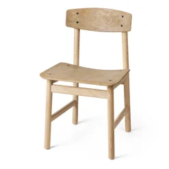 Mater Chairs*Conscious BM3162 chair, Soaped oak-coffee waste light Beige