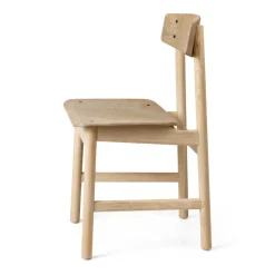 Mater Chairs*Conscious BM3162 chair, Soaped oak-coffee waste light Beige
