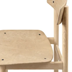 Mater Chairs*Conscious BM3162 chair, Soaped oak-coffee waste light Beige