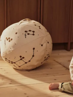 Ferm Living Sitting Poufs*Constellation pouf, Undyed, Ø50 cm Beige