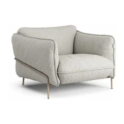 Swedese Armchairs & Footstools*Continental armchair, Wave Sky-nutmeg Grey