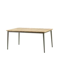 Cane-line Table For Outdoor Use*Core dining table teak 160x100x74 cm, Taupe tripod Brown
