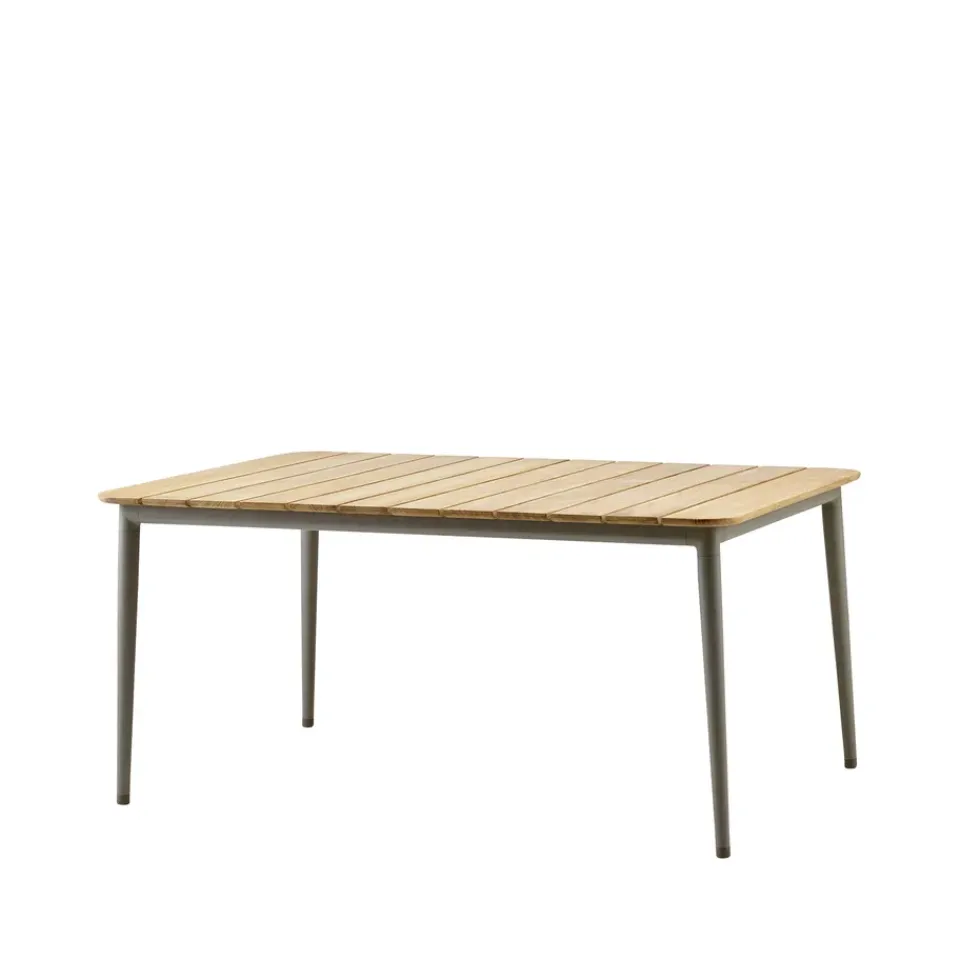 Cane-line Table For Outdoor Use*Core dining table teak 160x100x74 cm, Taupe tripod Brown