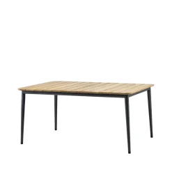 Cane-line Table For Outdoor Use*Core dining table teak 160x100x74 cm, Lava grey stand Brown