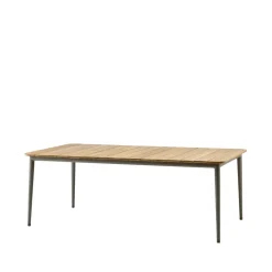 Cane-line Table For Outdoor Use*Core dining table teak 210x100x74 cm, Taupe tripod Brown