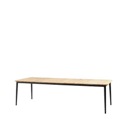Cane-line Table For Outdoor Use*Core dining table teak 274x100x74 cm, Lava grey stand Brown