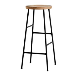 HAY Bar Stools*Cornet bar stool 75 cm, Oiled oak-soft black BrownBlack