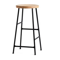 HAY Bar Stools*Cornet bar stool 65 cm, Oiled oak-soft black BrownBlack