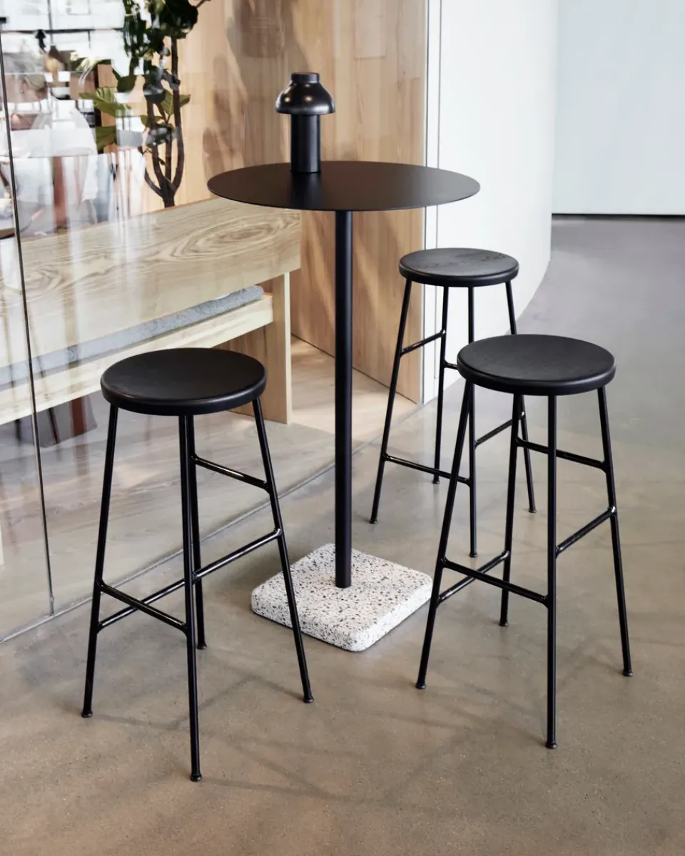 HAY Bar Stools*Cornet bar stool 75 cm, Soft oak-soft Black