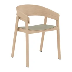Muuto Chairs*Cover Armchair leather, Refine leather stone-oak BrownGrey