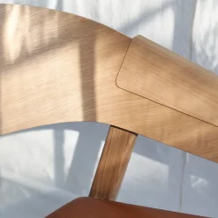 Muuto Armchairs & Footstools*Cover lounge chair leather, Refine leather cognac-oak Brown