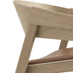 Muuto Armchairs & Footstools*Cover lounge chair leather, Refine leather cognac-oak Brown