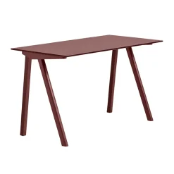 HAY Desks*CPH90 2.0 desk 65x130 cm, Burgundy linoleum-Bordeaux Red