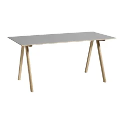 HAY Desks*CPH10 2.0 desk 80x160 cm, linoleum-lacquered oak Grey
