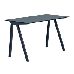 HAY Desks*CPH90 2.0 desk 65x130 cm, Smokey linoleum-Deep Blue