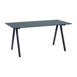 HAY Desks*CPH10 2.0 desk 80x160 cm, Smokey linoleum-Deep Blue