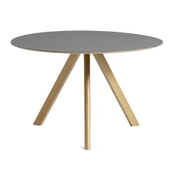 HAY Dining Tables*CPH20 2.0 dining table Ø120 cm, linoleum-lacquered oak Grey