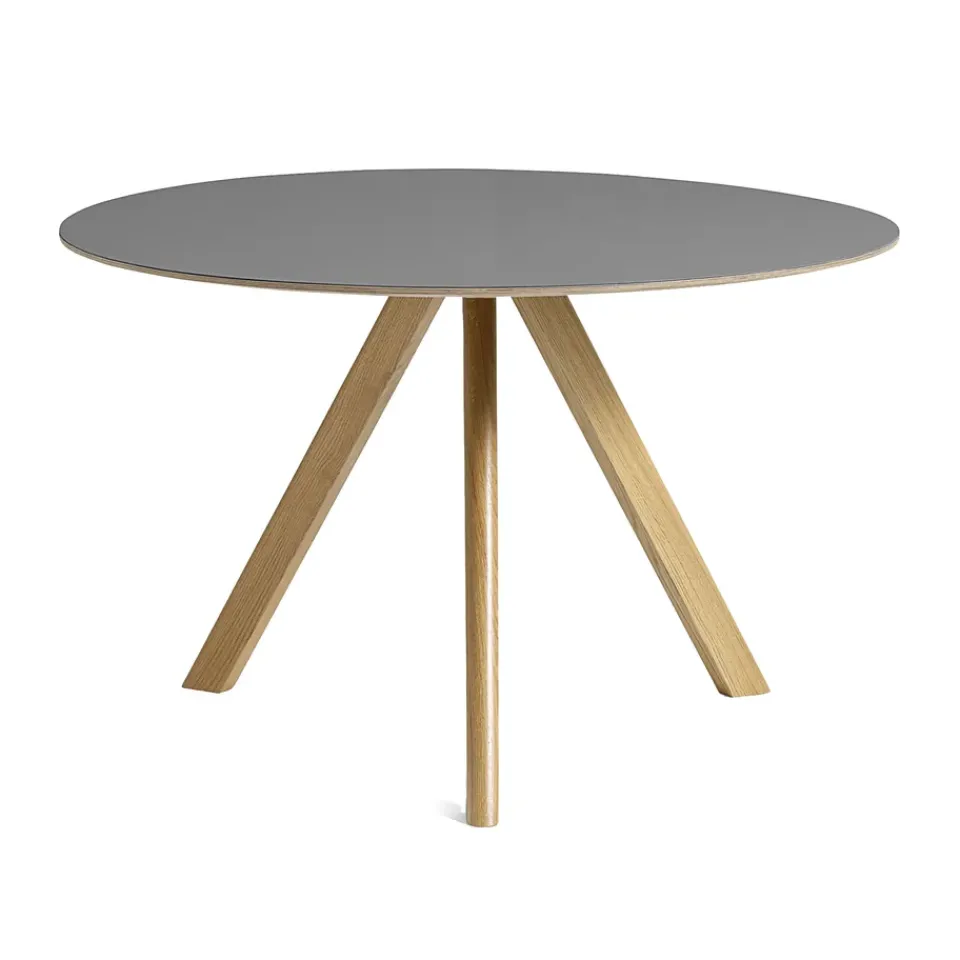 HAY Dining Tables*CPH20 2.0 dining table Ø120 cm, linoleum-lacquered oak Grey