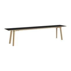 HAY Benches*CPH215 Deux 2.0 bench 200 cm, laminate-untreated beech Black