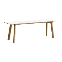 HAY Benches*CPH215 Deux 2.0 bench 140 cm, Pearl -lacquered oak White