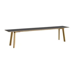 HAY Benches*CPH215 Deux 2.0 bench 200 cm, Stone -lacquered oak Grey