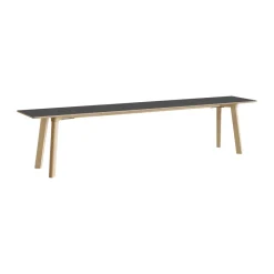 HAY Benches*CPH215 Deux 2.0 bench 200 cm, Stone -untreated beech Grey