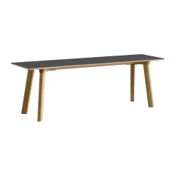 HAY Benches*CPH215 Deux 2.0 bench 140 cm, Stone -lacquered oak Grey