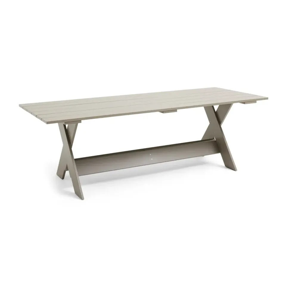 HAY Table For Outdoor Use*Crate Dining Table 230x89.5 cm lacquered pine, London fog Grey