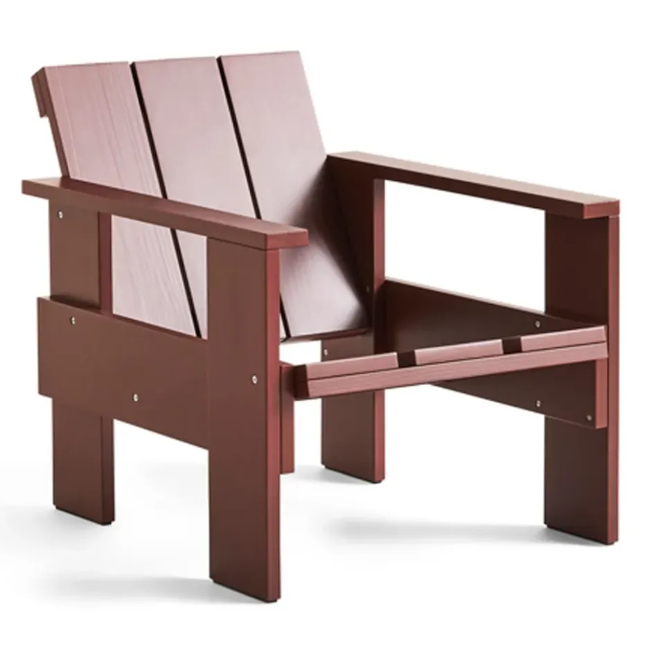 HAY Seating*Crate lounge chair lacque pine, Iron Red
