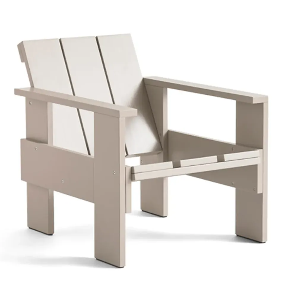 HAY Seating*Crate lounge chair lacquered pine, London fog Grey