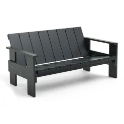 HAY Garden Sofas & Garden Benches|Balcony Furniture*Crate Lounge sofa lacquered pine, Black
