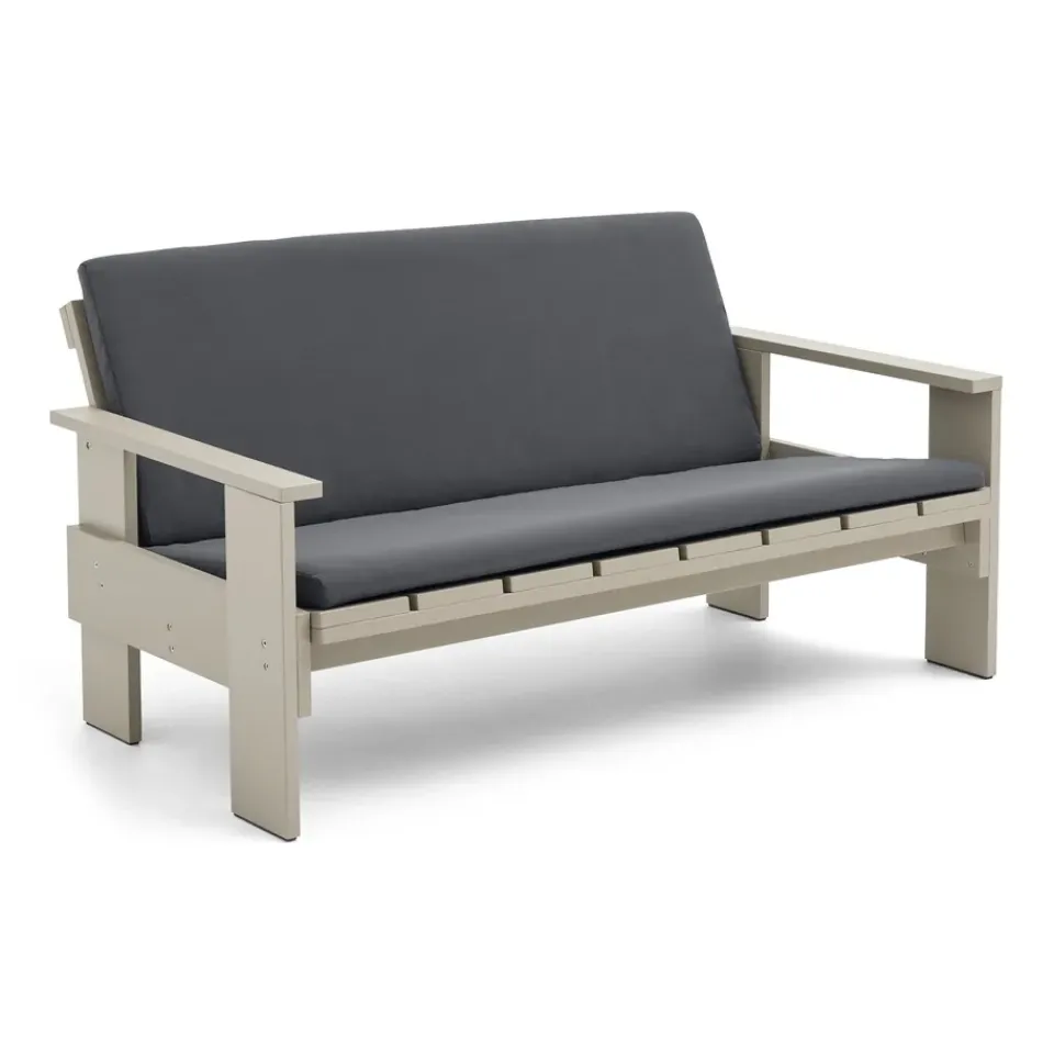 HAY Garden Sofas & Garden Benches|Balcony Furniture*Crate Lounge sofa lacquered pine, London fog Grey