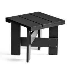 HAY Outdoor Lounge Furniture|Table For Outdoor Use*Crate Low Table 45x45x40 cm lacquered pine, Black
