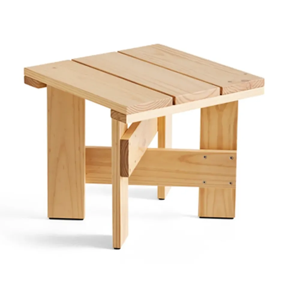 HAY Table For Outdoor Use|Outdoor Lounge Furniture*Crate Low Table 45x45x40 cm lacquered pine, Water-based lacquered pine wood Beige