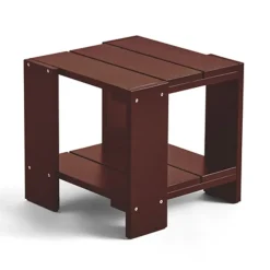 HAY Table For Outdoor Use|Outdoor Lounge Furniture*Crate Side Table 49.5x49.5x45 cm lacque pine, Iron Red