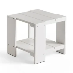 HAY Table For Outdoor Use|Outdoor Lounge Furniture*Crate Side Table 49.5x49.5x45 cm lacquered pine, White