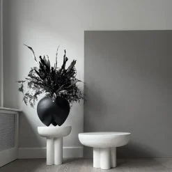 101 Copenhagen Side Tables*Crown side table tall Ø45 cm, Bone White
