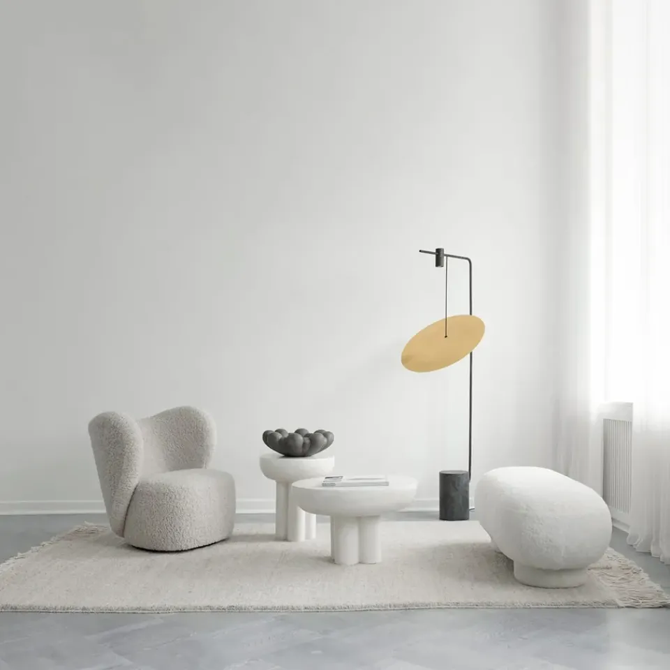 101 Copenhagen Side Tables*Crown side table tall Ø45 cm, Bone White