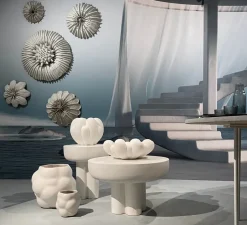 101 Copenhagen Side Tables*Crown side table tall Ø45 cm, Bone White