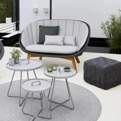 Cane-line Seating*Cube stool, Light Grey