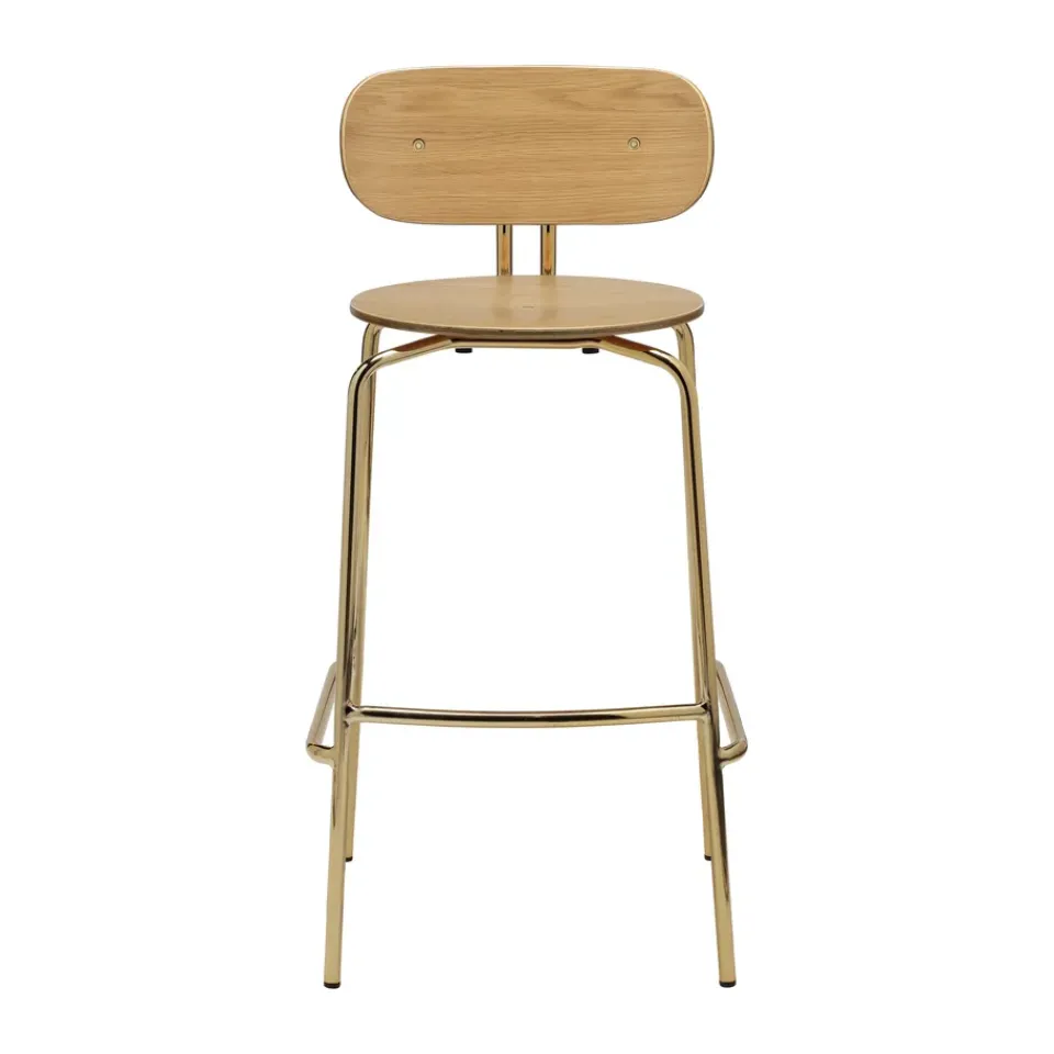 Umage Bar Stools*Curious bar stool 75 cm, Oak-brass Gold-coloured