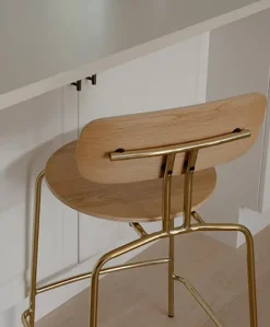 Umage Bar Stools*Curious bar stool 75 cm, Oak-brass Gold-coloured