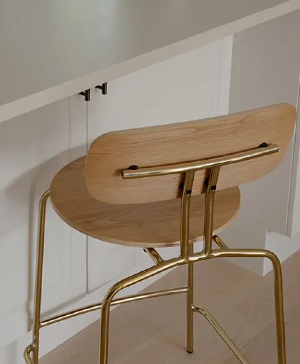 Umage Bar Stools*Curious bar stool 75 cm, Oak-brass Gold-coloured