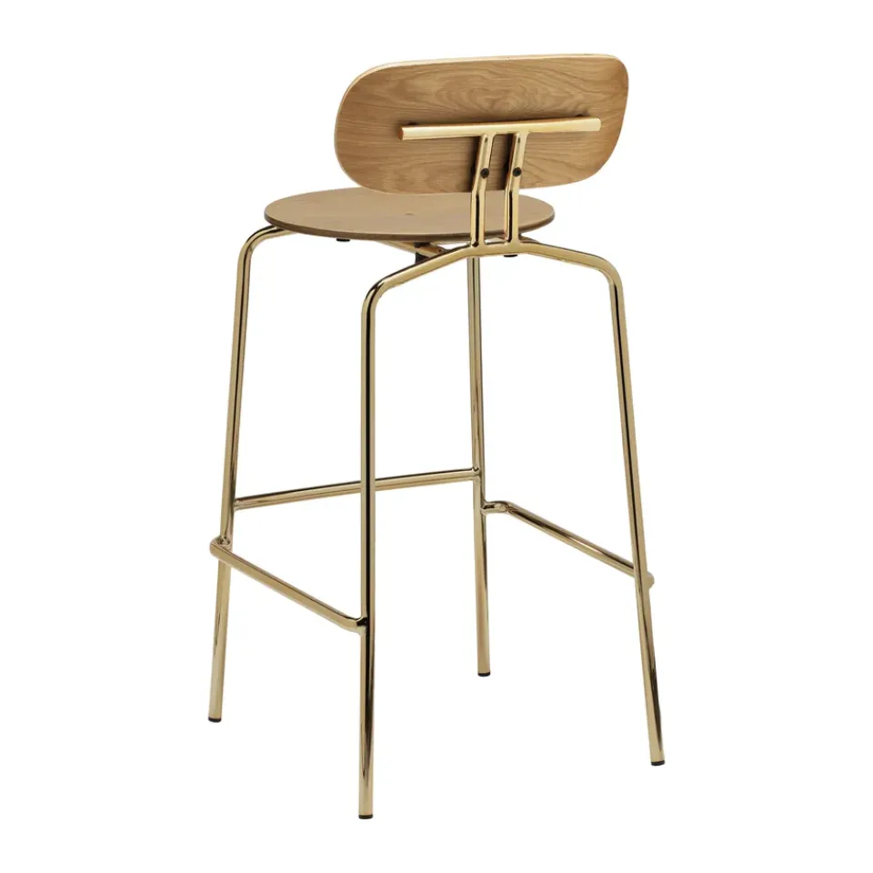 Umage Bar Stools*Curious bar stool 75 cm, Oak-brass Gold-coloured