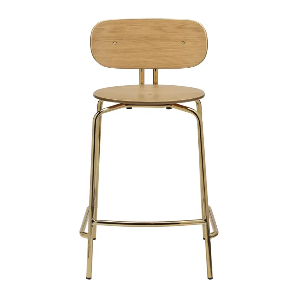 Umage Bar Stools*Curious barstool 65 cm, Oak-brass BeigeGold-coloured