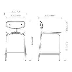 Umage Bar Stools*Curious barstool 65 cm, Oak-brass BeigeGold-coloured
