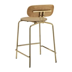 Umage Bar Stools*Curious barstool 65 cm, Oak-brass BeigeGold-coloured