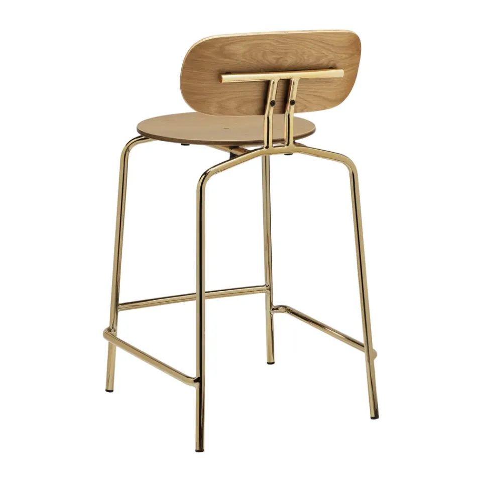 Umage Bar Stools*Curious barstool 65 cm, Oak-brass BeigeGold-coloured