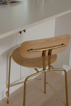 Umage Bar Stools*Curious barstool 65 cm, Oak-brass BeigeGold-coloured