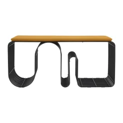 AYTM Seat Cushions & Pads*Curva seat cushion for bench 32x95.5 cm, Amber Yellow
